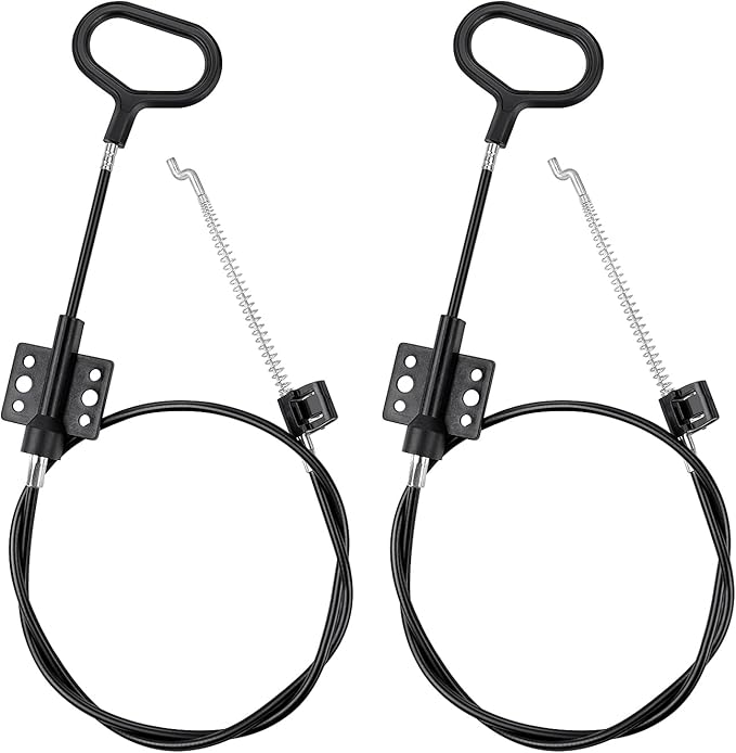 yuntop Sofa Recliner Cables Sofa and Reclined Chair Replacement Part D Ring Couch Recliner Pull Handle with S Tip for Cable Total Length 36.5 Inch Exposed Length 5Inch (2 Pack Black)