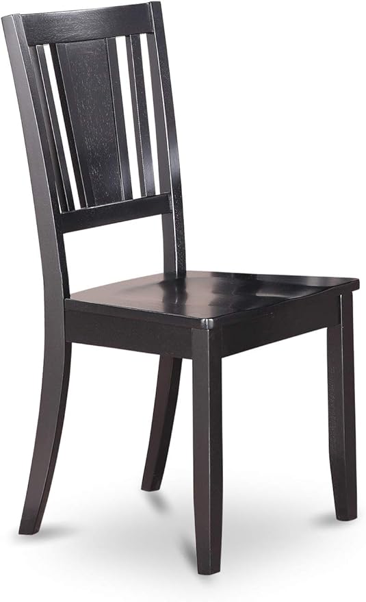 East West Furniture LGDU5-BLK-W 5 Piece Dining Set Includes a Rectangle Dining Table with Butterfly Leaf and 4 Kitchen Chairs, 42x84 Inch, Black