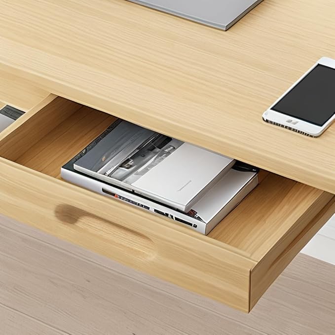 Writing Computer Desk Office Desk Computer Table Study Writing Desk with 2 Drawers for Home Office Modern Furniture