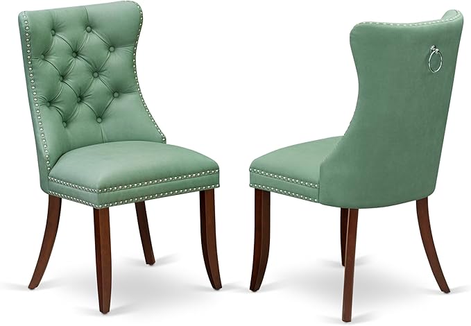East West Furniture DODA5-MAH-22 5 Piece Kitchen Set Consists of a Rectangle Dining Table with Butterfly Leaf and 4 Polyester Fabric Upholstered Chairs, 42x78 Inch, Mahogany