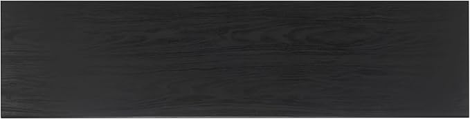 SAFAVIEH Averi TV Stand for up to 65" Flatscreen – Black, 2 Sliding Doors with Interior Storage, 2 Open Shelves, Entertainment Media Console (MED9637B)