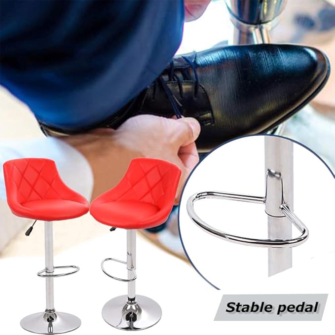 Bar Stools Barstools Swivel Stool Set of 2 Height Adjustable Bar Chairs with Back PU Leather Swivel Bar Stool Kitchen Counter Stools Dining Chairs
