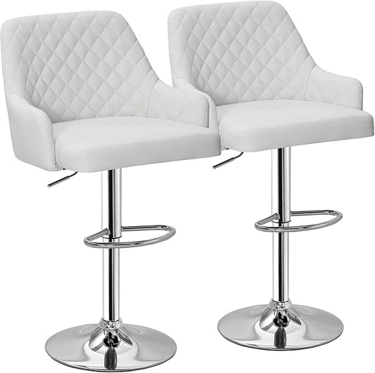 VECELO Adjustable Bar Stools Set of 2, Bar Height Stools for Kitchen Counter