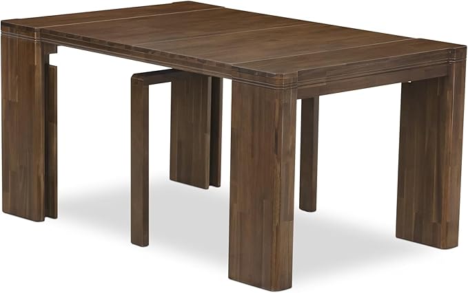 X12FO-0C8-18 - 14 Pieces Kitchen Dining Table Set includes an Extendable Rectangle Kitchen Table, 1 Coffee Table and 12 Dining Chairs, 39x120 Inch, Antique Walnut