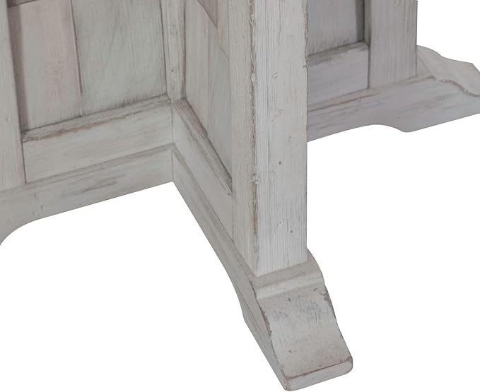 Liberty Furniture River Place Living Room Round Chairside Table - Riverstone White & Tobacco