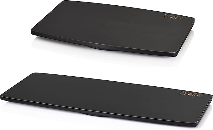 Prosumer's Choice Natural Bamboo TV Swivel Stand for LED/LCD TV, 31 & 21 inch Base Surface Black