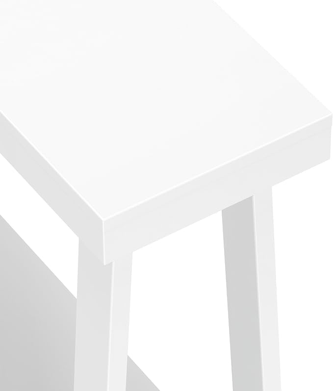 Plank+Beam Solid Wood Console Table with Storage, 36 Inch, Sofa Table with Shelf, Narrow Entryway Table for Hallway, Behind The Couch, Living Room, Foyer, Easy Assembly, White