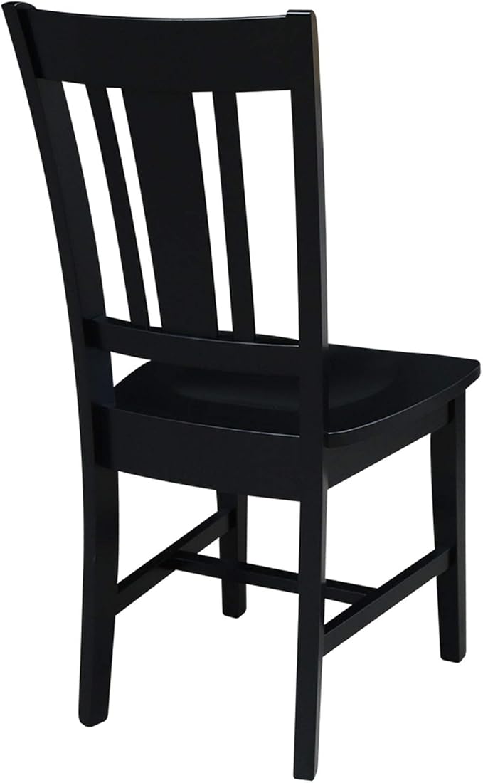 Set of Two San Remo SplatBack Dining Chairs, Black