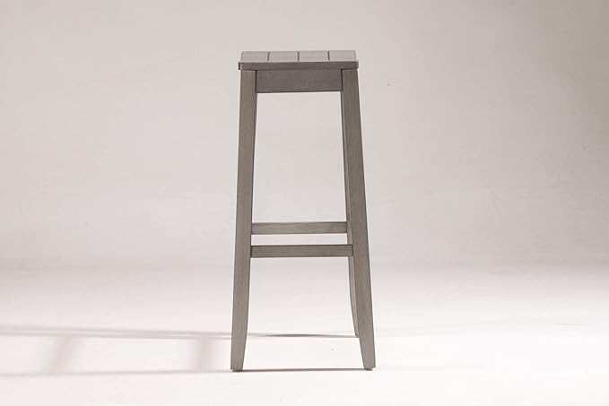 Hillsdale Furniture Fiddler Backless Saddle Bar Stool, Aged Gray