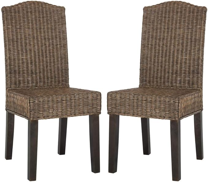 SAFAVIEH Home Collection Odette Grey Wicker Dining Chair