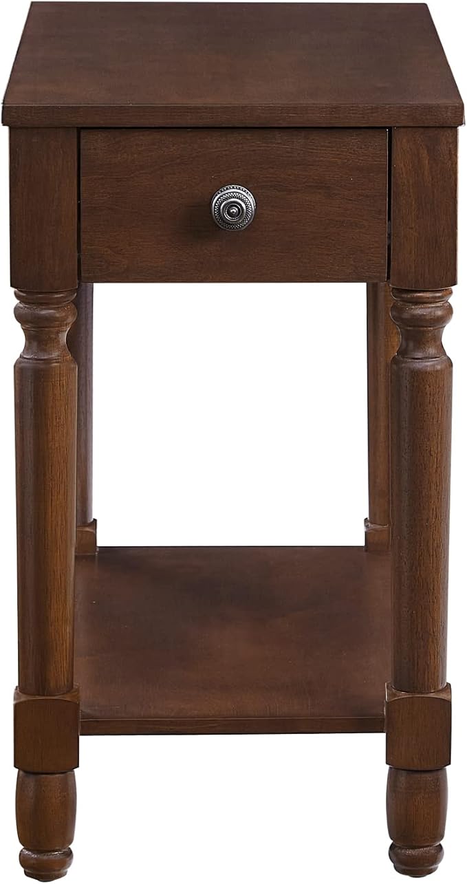 Ball & Cast Wood End Tables, 13" W, Dark Brown-Open