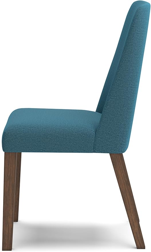 Signature Design by Ashley Lyncott Contemporary Dining Room Upholstered Side Chair with Foam Cushion, 2 Count, Blue & Brown