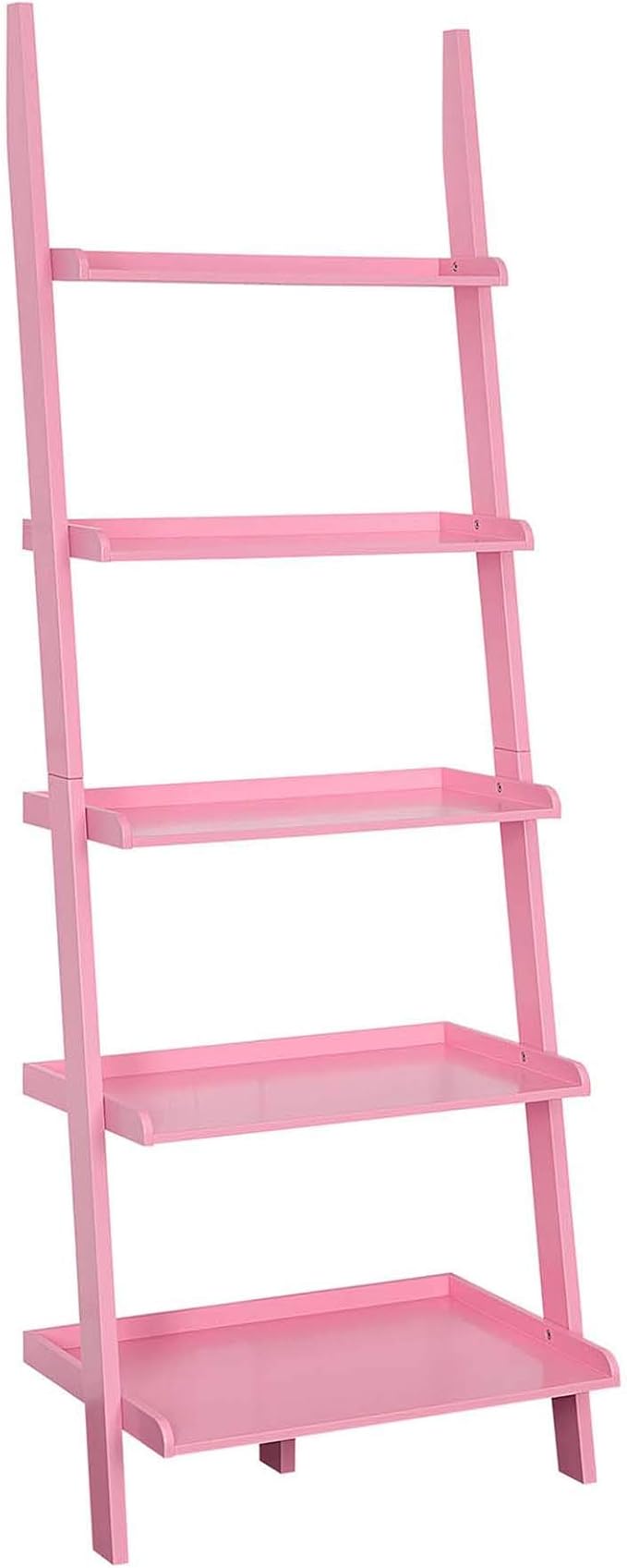 Convenience Concepts American Heritage Bookshelf Ladder, Light Pink