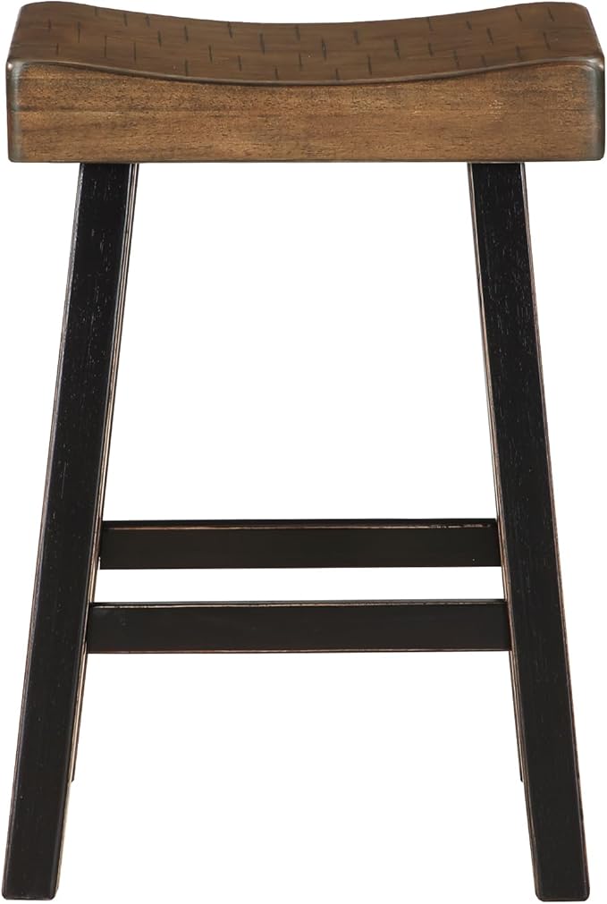 Lexicon Bar Table Set for 3, Small Kitchen Table Set Kitchen Island Table with 3 Saddle Bar Stools, 4 Piece Dining Table Set for Breakfast Nook, Living Room, Apartment, Counter Height, Black/Brown
