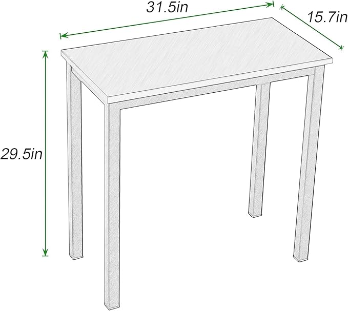 DlandHome 31.5 inch Computer Desk Home Office Table Writing Desk Study Table Gaming Desk Workstation (31.5 inch, Rustic Brown)