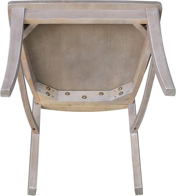 International Concepts Cosmo Chair, Washed Gray Taupe