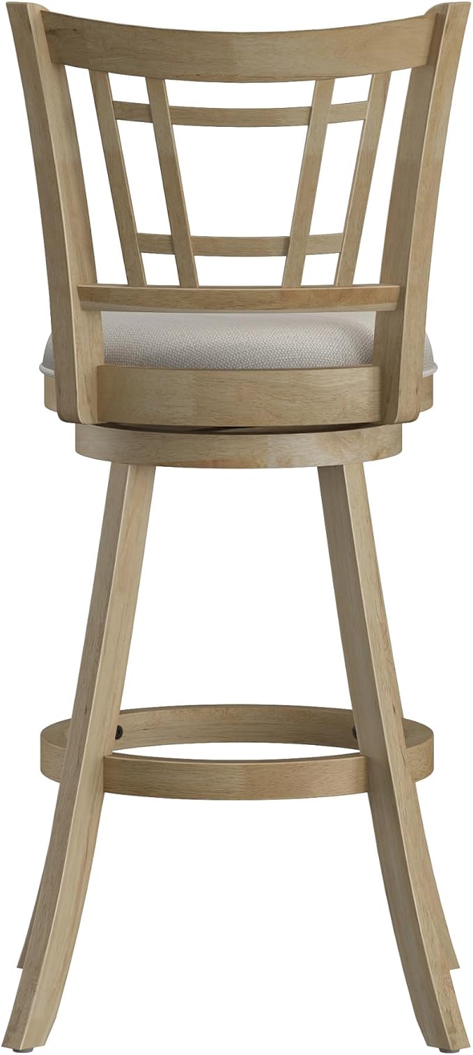 Hillsdale Fairfox 30.5" Wood Swivel Bar Height Stool, Natural
