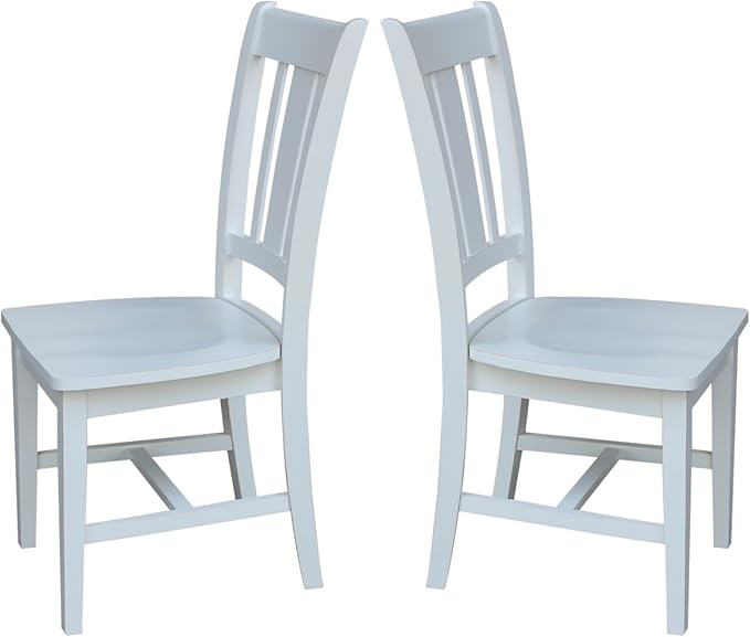 IC INTERNATIONAL CONCEPTS San Remo Splatback Chair, Elegant Dining Room Furniture, Sturdy Wooden Frame, Comfortable Seating, Easy Assembly, Perfect for Home or Office Decor