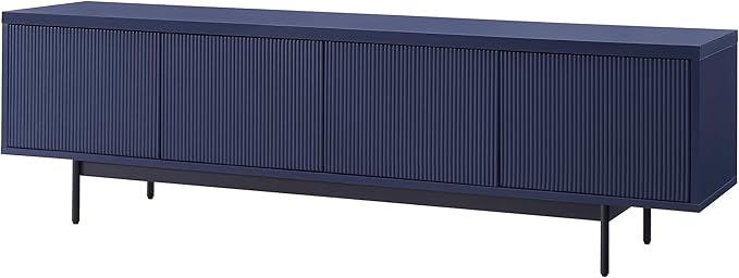 Henn&Hart Rectangular TV Stand for TV's up to 75" in Navy, for Home, Living Room, Bedroom, Entertainment Room, Office