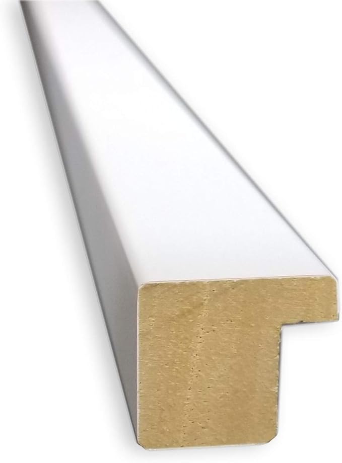 Amanti Art White Bathroom Mirror for Over Sink, 26x20 Svelte White Rectangle Vanity Mirror, Medium Modern Contemporary Wood Frame, Hangs Horizonally and Vertically, Bathroom Wall Decor, Beveled Edge