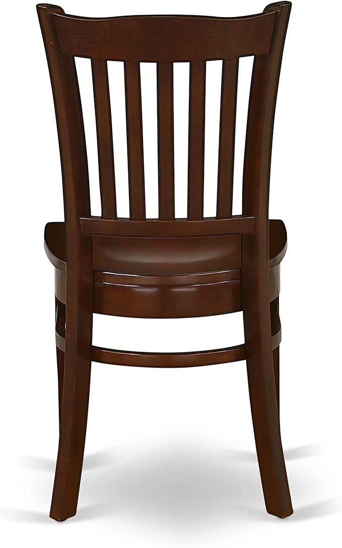 East West Furniture NDGR5-MAH-W 5 Piece Kitchen Table Set for 4 Includes a Rectangle Dining Table with Dropleaf and 4 Dining Room Chairs, 30x48 Inch, Mahogany