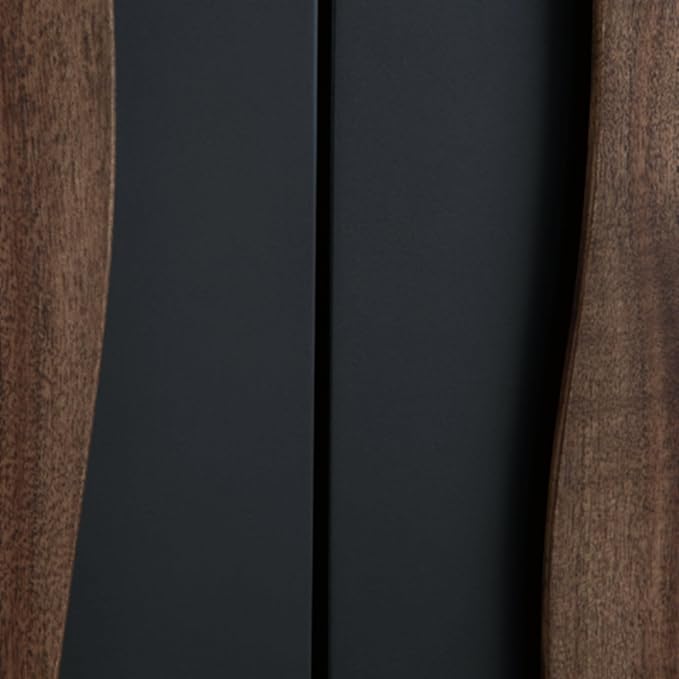 Signature Design by Ashley Welby Casual Soft-Close Accent Cabinet with Shelves and Wire Management, Dark Brown & Black