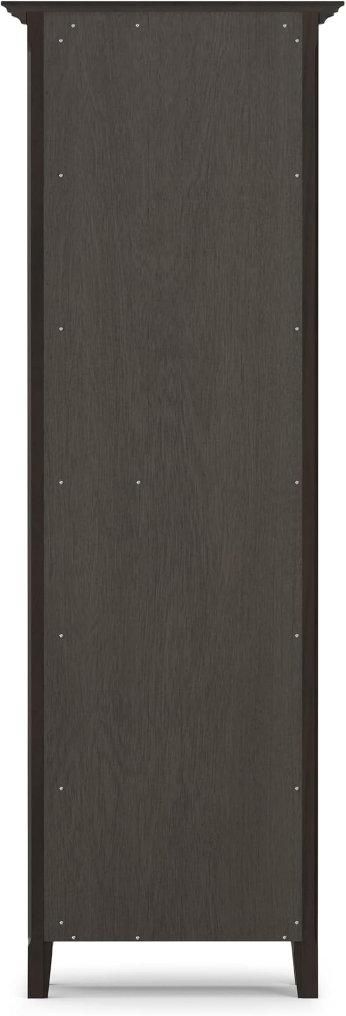 SIMPLIHOME Amherst Bookcase - 70 inch Tall 5-Shelf Solid Wood Bookshelf in Hickory Brown, Transitional Storage for Living Room, Study Room or Office with Adjustable Shelves and Tapered Legs