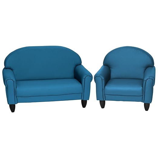 Children's Factory As We Grow Chair and Couch, Flexible Seating for Daycare or Preschool, Kids Reading Couch, Playroom Furniture, Deep Water