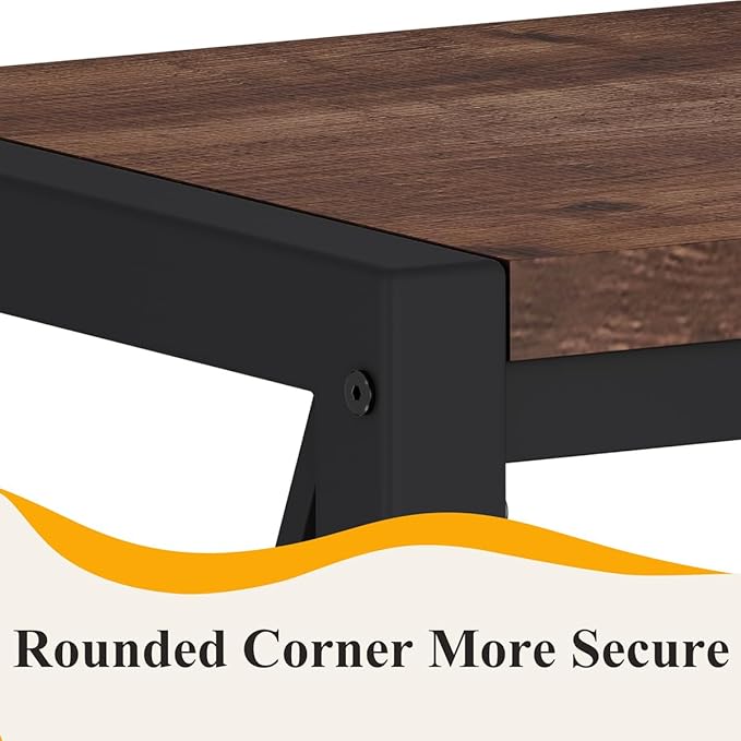 BON AUGURE Bar Table, 55 in Counter Height Pub Tables, Rectangular Tall Behind Couch Sofa Table, High Top Wood Console Tables for Home, Living Room, Kitchen (Rustic Oak, 36.6)