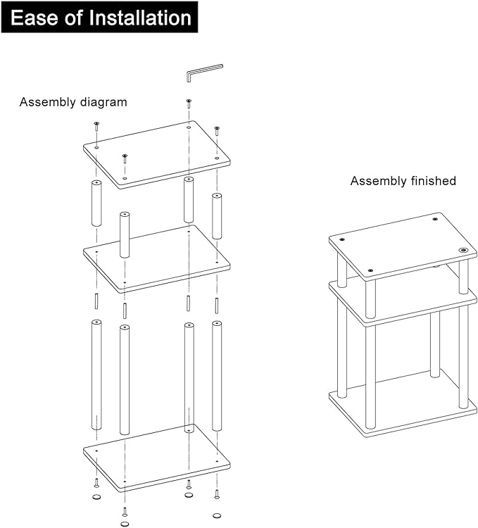 Clear Acrylic Side Table Nightstand, Modern End Table, Coffee Table for Bedroom, Living Room, Bathroom, Easy Assembly, 15.7'' L x 11.8'' W x 22.6'' H