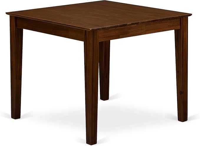 East West Furniture OXEL3-AWA-05 3 Piece Dining Room Table Set Contains a Square Dinette Table and 2 Upholstered Chairs, 36x36 Inch, Antique Walnut