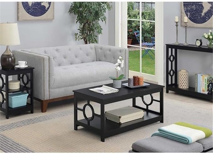 Convenience Concepts Ring Coffee Table, Black