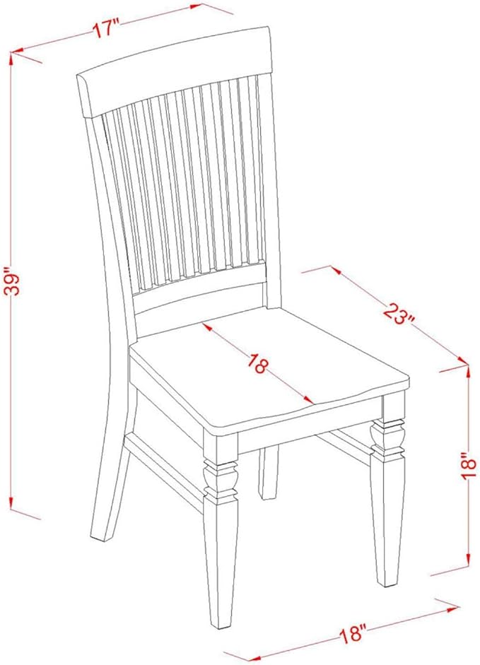 East West Furniture DLWE3-WHI-W 3 Piece Dinette Set for Small Spaces Contains a Round Dining Table with Dropleaf and 2 Dining Room Chairs, 42x42 Inch, Linen White