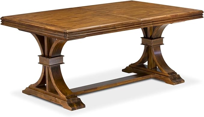 NEFL5-AWA-04-5-Piece Dining Room Set Consists of a Wooden Table and 4 Light Tan Linen Fabric upholstered Chairs with Padded Chair Back - Antique Walnut Finish.