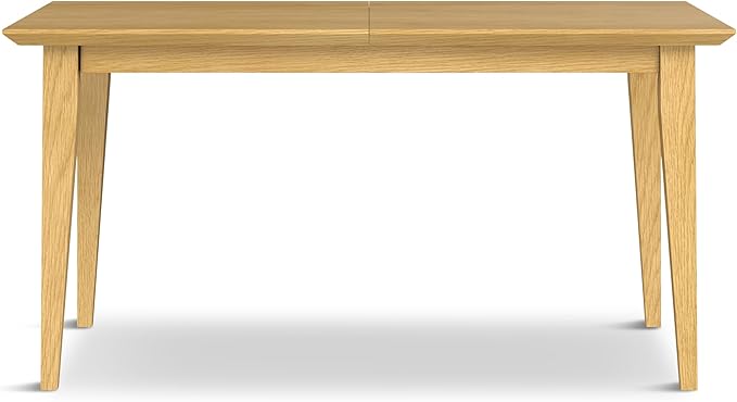 SIMPLIHOME Colby Extendable Dining Table, Solid Wood Oak Veneer in Oak, 60-76 x 36 inches, Contemporary-Style Rectangular Expandable Kitchen Table with Butterfly Leaf for 6+ People