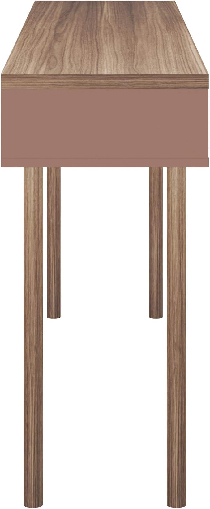 Manhattan Comfort Windsor Modern 2 Shelves Entryway Accent Console Table, 47.24", Ceramic Pink and Nature