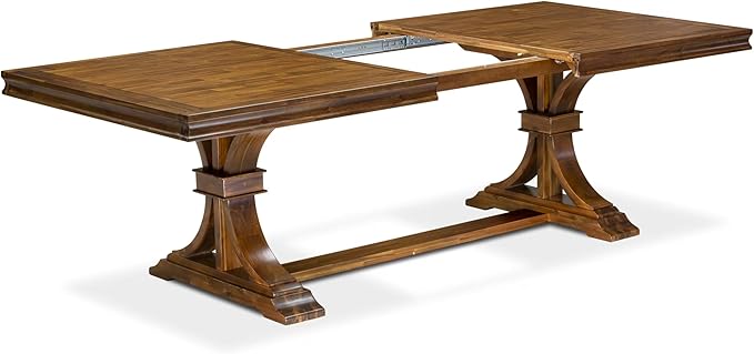 Luxe by East West Furniture - LET-AWA-TP - a Wooden Dining Table with Removable Rectangular Tabletop – Antique Walnut