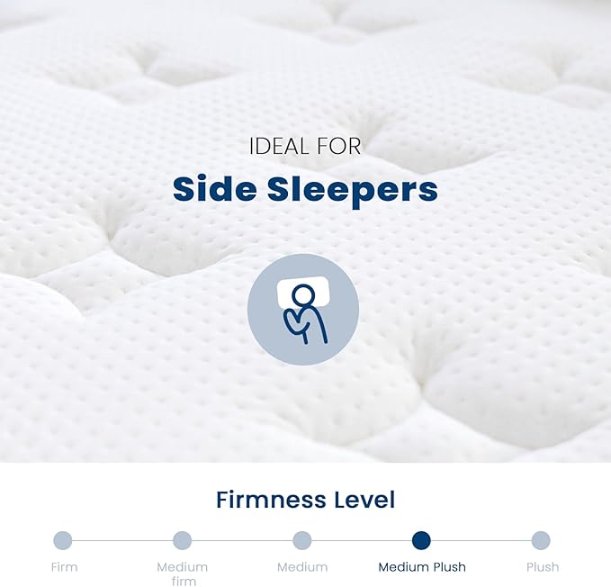 Coolvie Twin Mattress in a Box, Gel Memory Foam Mattress 14 Inch Euro Top Medium Plush Twin Size for Cloud-Like Sleep, Individual Pocket Springs with CertiPUR-US Certified Foam for Pressure Relief