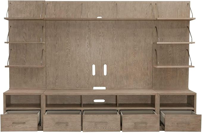 Liberty Furniture City Scape Entertainment Center with Piers - Burnished Beige