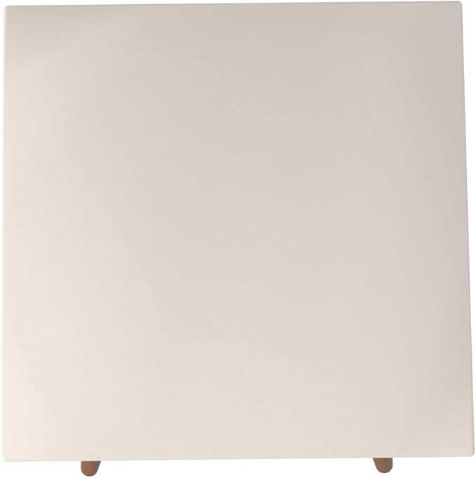 Manhattan Comfort Utopia High Square End Table, Off White