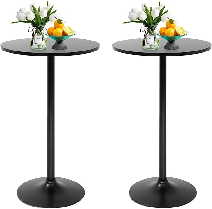 FDW Pub Table 40 Inch Height Cocktail Table Round Bistro Bar Table for Home and Kitchen Dining