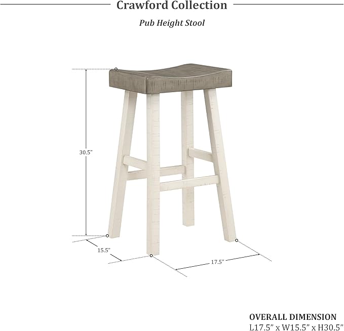 Lexicon Bar Table Set for 3, Small Kitchen Table Set Kitchen Island Table with 3 Saddle Bar Stools, 4 Piece Dining Table Set for Breakfast Nook, Living Room, Apartment, Pub Height, White/Coffee