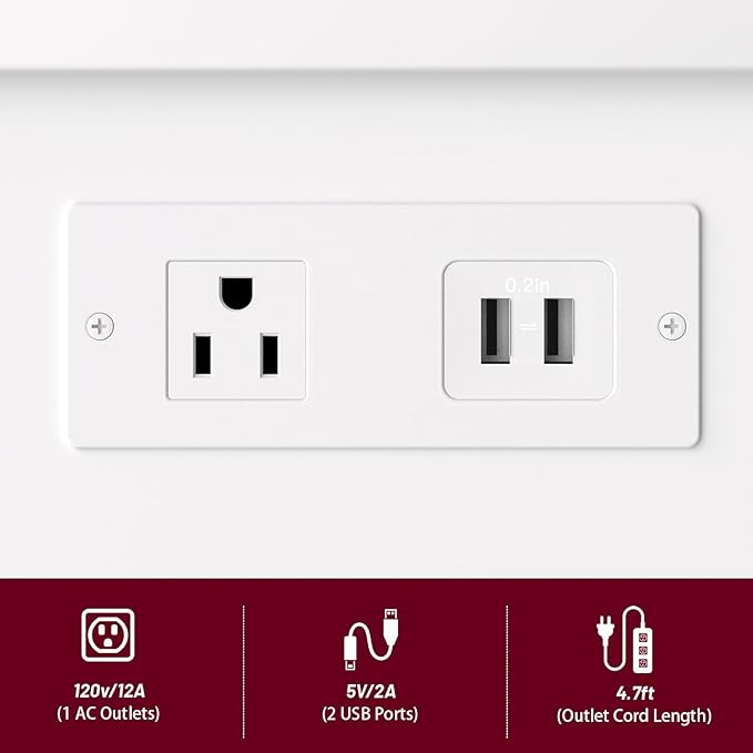 Side Table Set of 2,Side Table with Charging Station and Drawer, Narrow End Table with USB Ports and Outlets for Small Space, Living Room, Bedroom and Office, with 4 Wheels
