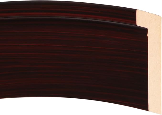 OVALCREST - Oval Wooden Beveled Wall Mirror for Home Decor, Bathroom, Vanity, Bedroom, Living Room, Hallway - London Style (Black Cherry) 17.1 x 21.1