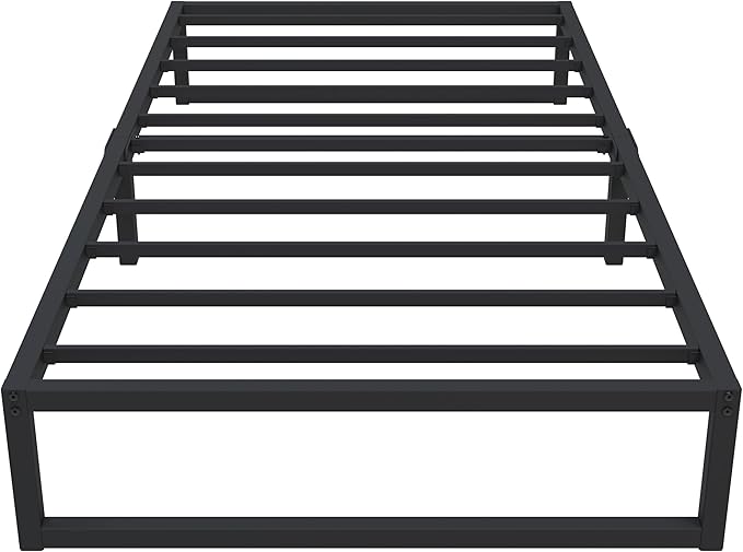 12 Inch Twin Size Bed Frames Heavy Duty Metal Twin Platform Bed Frame No Box Spring Needed, Noise Free, Easy Assembly, Black
