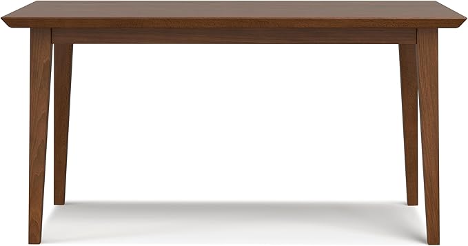 SIMPLIHOME Colby Dining Table, Solid Wood Walnut Veneer in Walnut, 60 x 36 inches, Contemporary-Style Rectangular Kitchen Table for up to 6 People