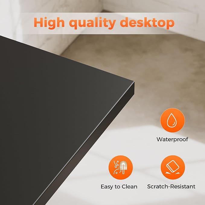 Rolling Computer Desk with Wheels, Gaming Desk for Small Spaces, Modern Simple Style Table for Home Office, Study Writing Table (Caster, Black, 24 inch)
