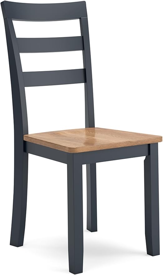 Signature Design by Ashley Gesthaven Solid Wood Frame Dining Chair, Set of 2, Blue/Natural