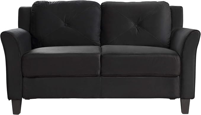 3 Pieses Modern Living Room Sofa Sets Polyester Blend Button Tufted Sofa&Couch Include 3Seaters Couch, Loveseat and Armchair with Ergonomically Curved Armrests for Home Apartment Office