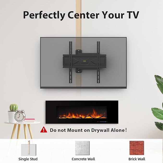 USX MOUNT Corner TV Wall Mount for 26-60 Inch TVs up to 80 lbs, Single Articulating Arm, Full Motion TV Wall Mount Bracket with Swivel and Tilt, Max VESA 400x400mm